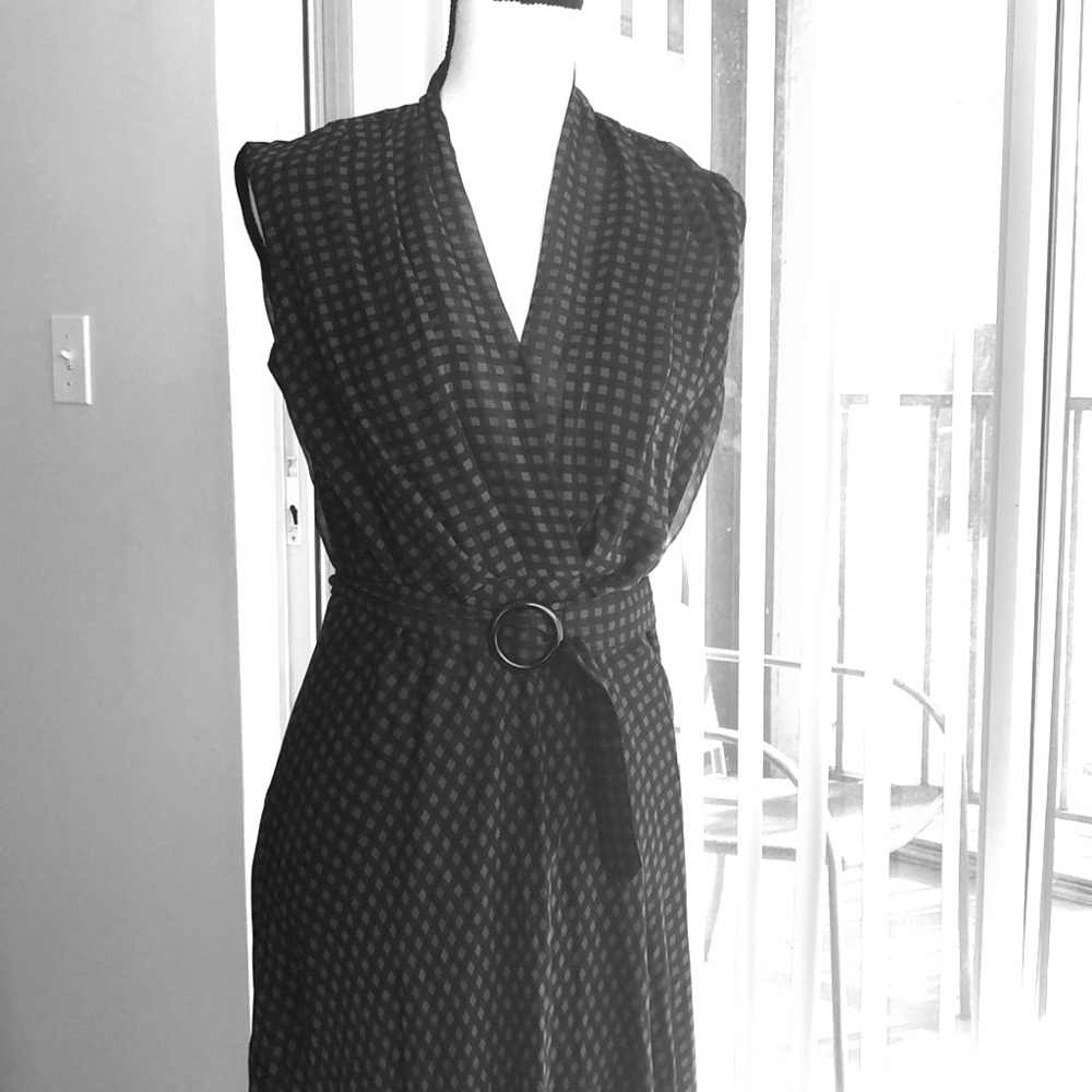 Dress Barn sleeveless belted dress
